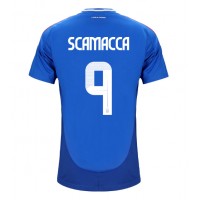 Camisa de time de futebol Itália Gianluca Scamacca #9 Replicas 1º Equipamento Europeu 2024 Manga Curta